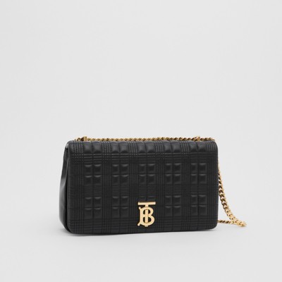 Medium Quilted Lambskin Lola Bag in Black/light Gold - Women | Burberry® Official