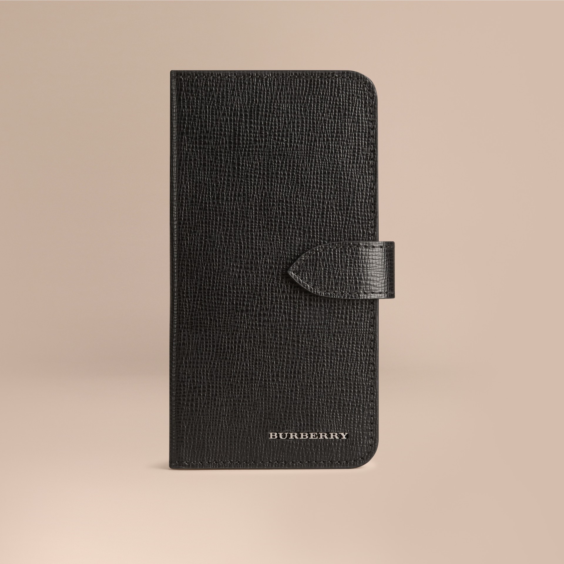 London Leather iPhone 6 Flip Case in Black - Men | Burberry United States
