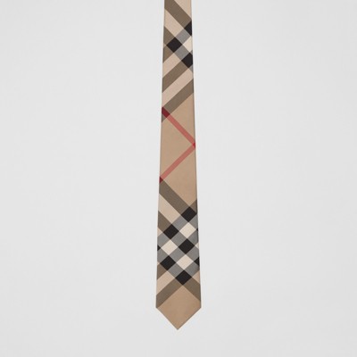 Cravate Exaggerated Check en soie Burberry pour homme en coloris Neutre Homme Accessoires Cravates 