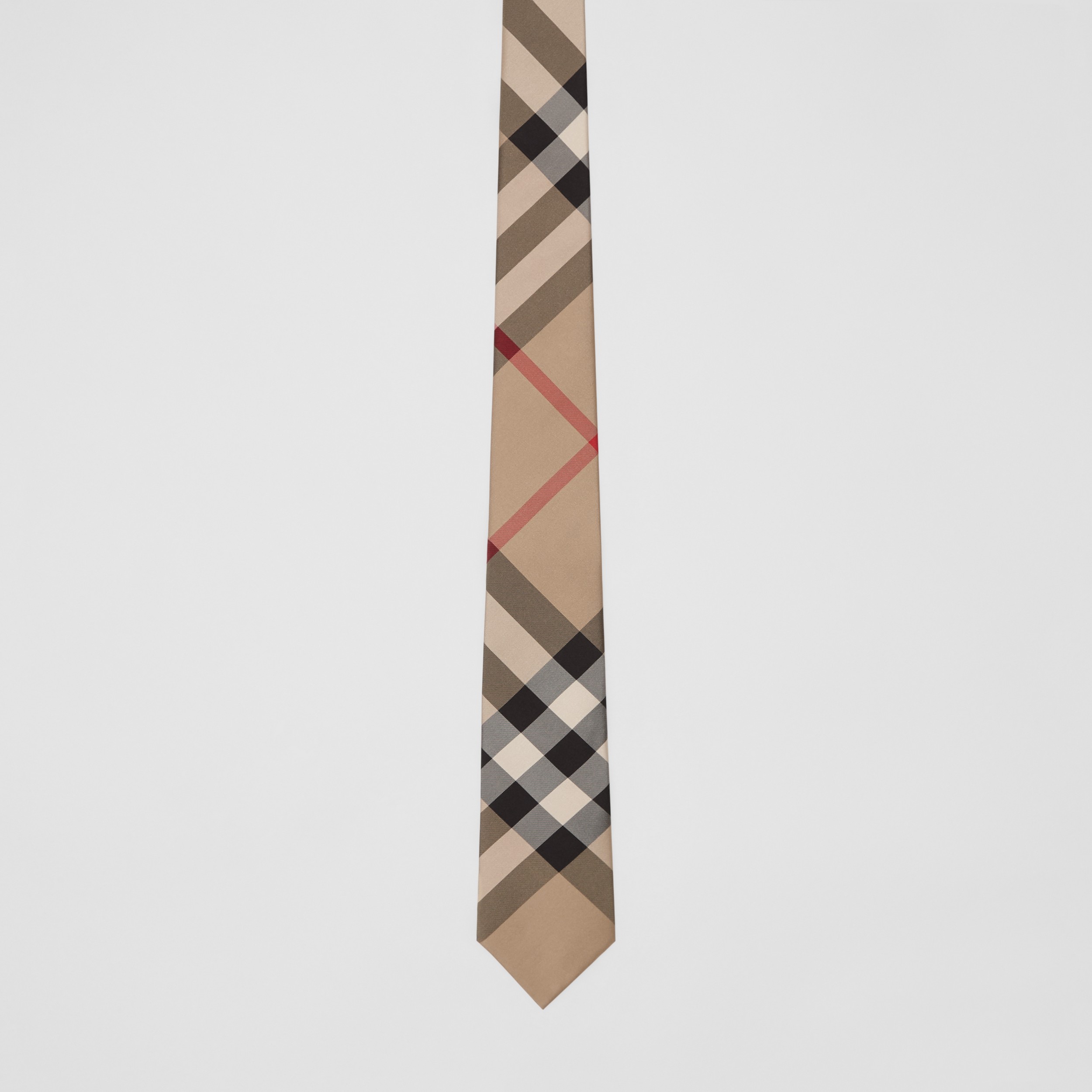 Cravate classique en soie check (Beige D'archive) - Homme | Site officiel Burberry® - 4