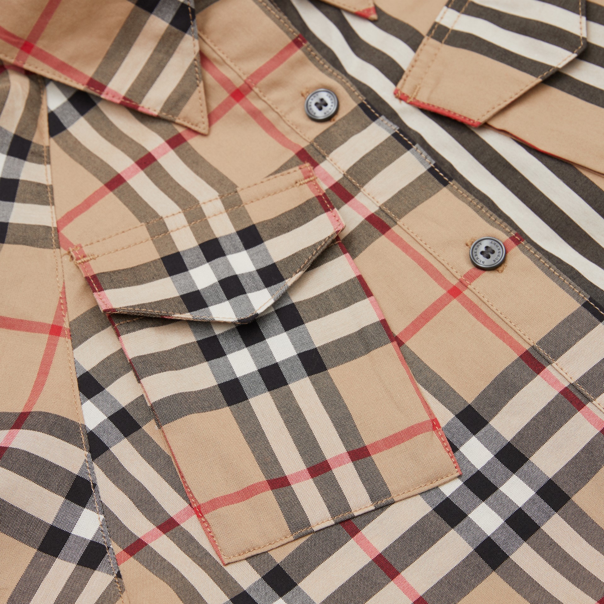 burberry vintage check shirt dress