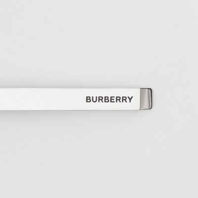 burberry check engraved tie bar