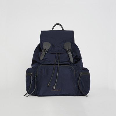 blue burberry backpack