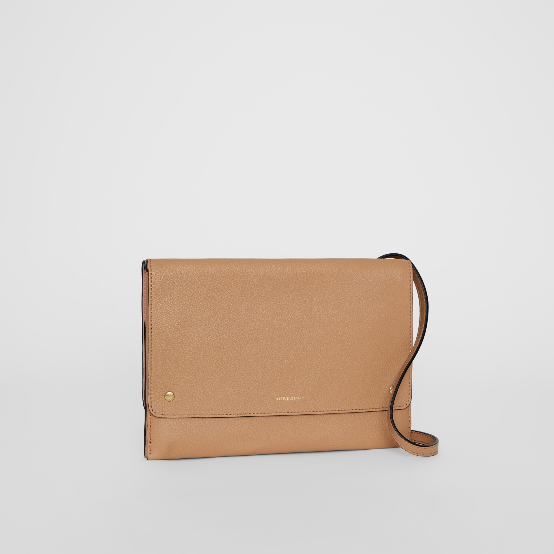 Leather Envelope Crossbody Bag in Light Camel Women Burberry United