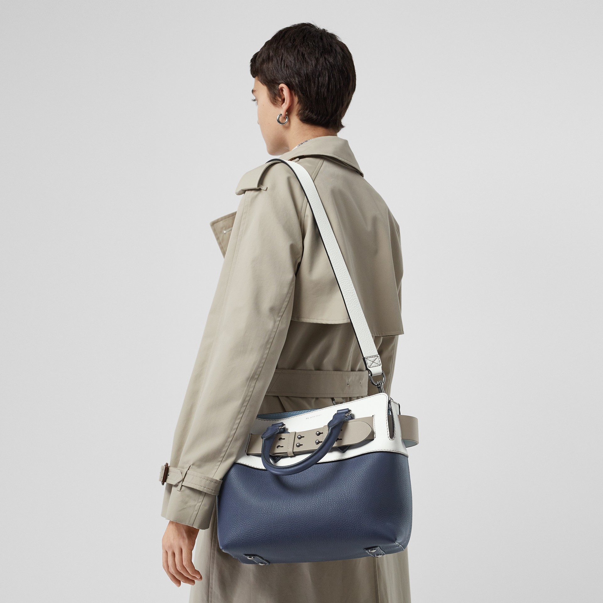 leather belt bags canada The Small Quadri-tone Leather Belt Bag in Regency Blue/chalk White - Women | Burberry Canada
