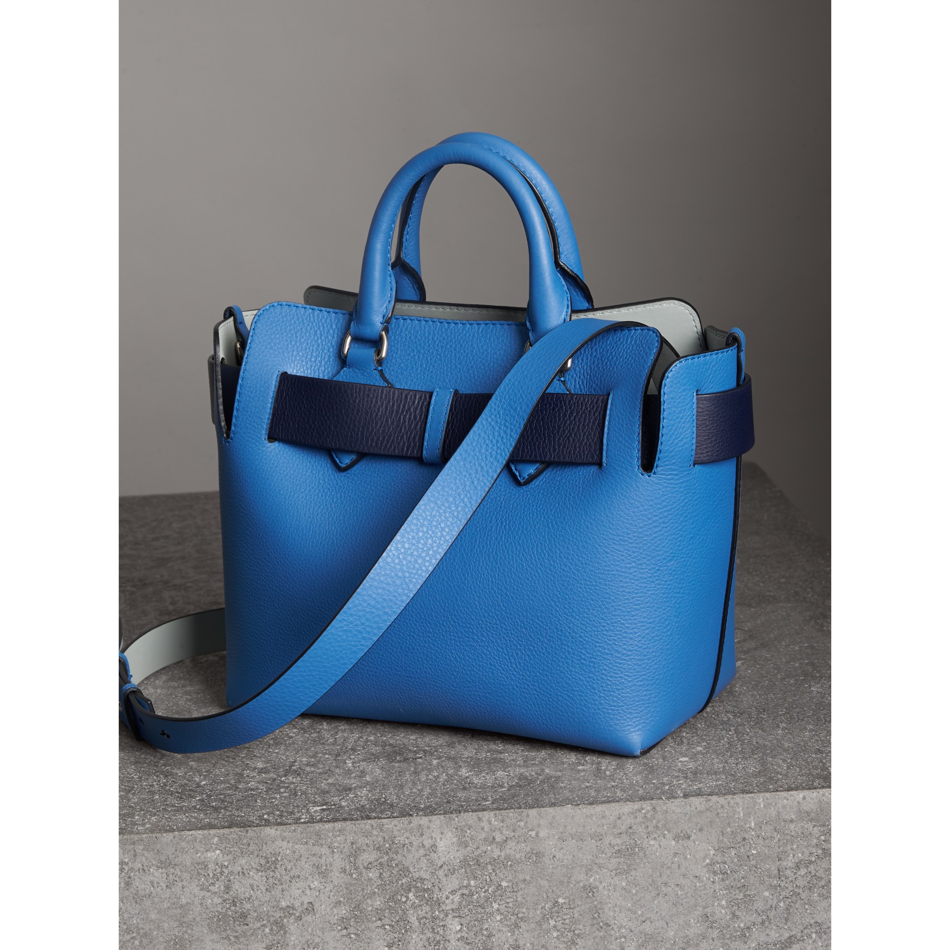 The Small Leather Belt Bag in Hydrangea Blue Women Burberry United