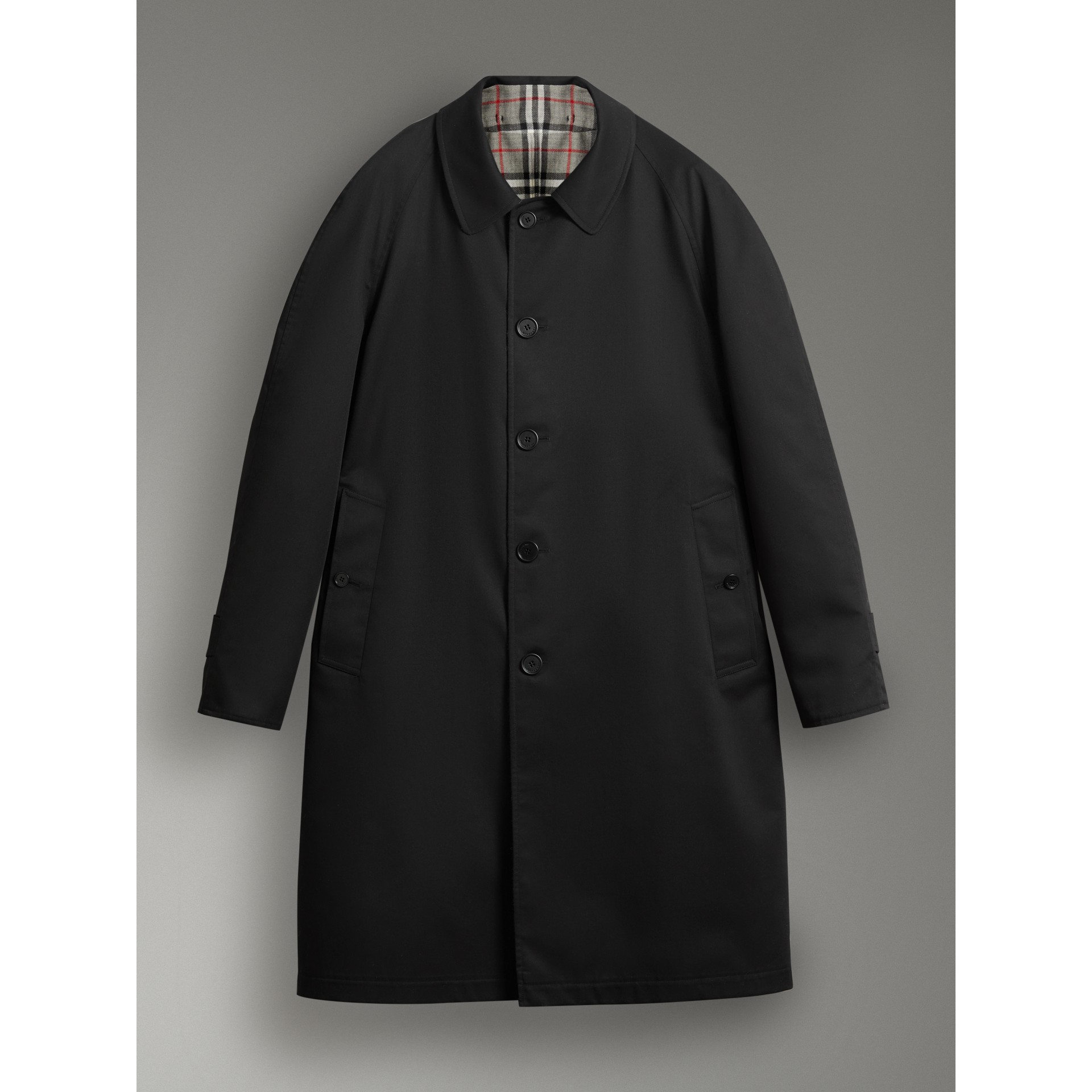 Abrigo tres cuartos reversible reeditado (Negro) - Mujer | Burberry Abrigo tres cuartos reversible reeditado (Negro) - Mujer | Burberry