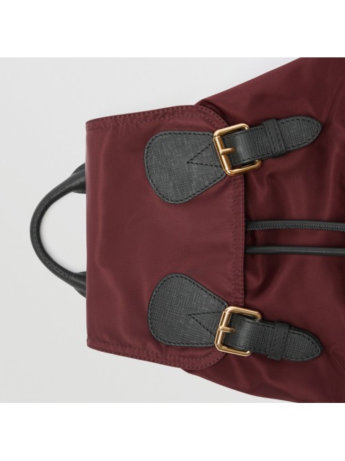 BURBERRY The Medium Rucksack in Technical Nylon and Leather