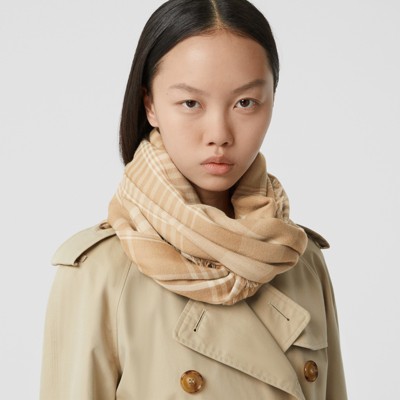 burberry white cashmere scarf