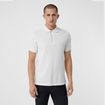 burberry polo shirt white