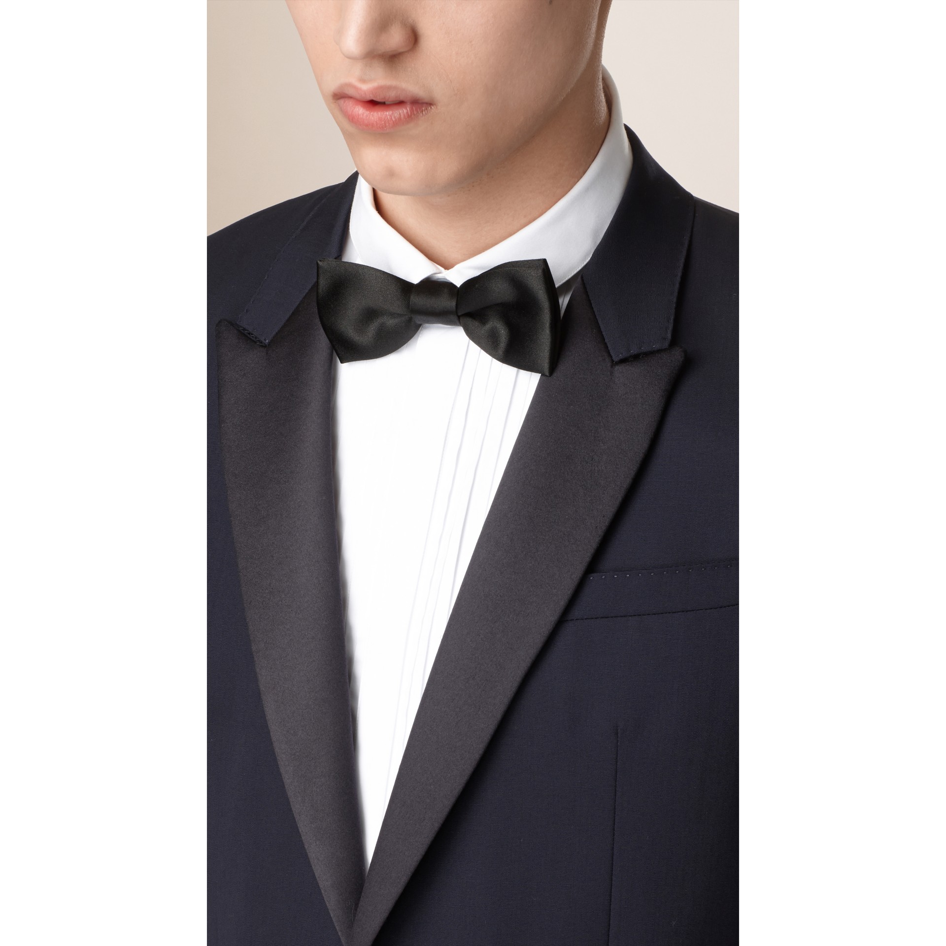 Satin Lapel Tuxedo Jacket in Navy - Men | Burberry United States