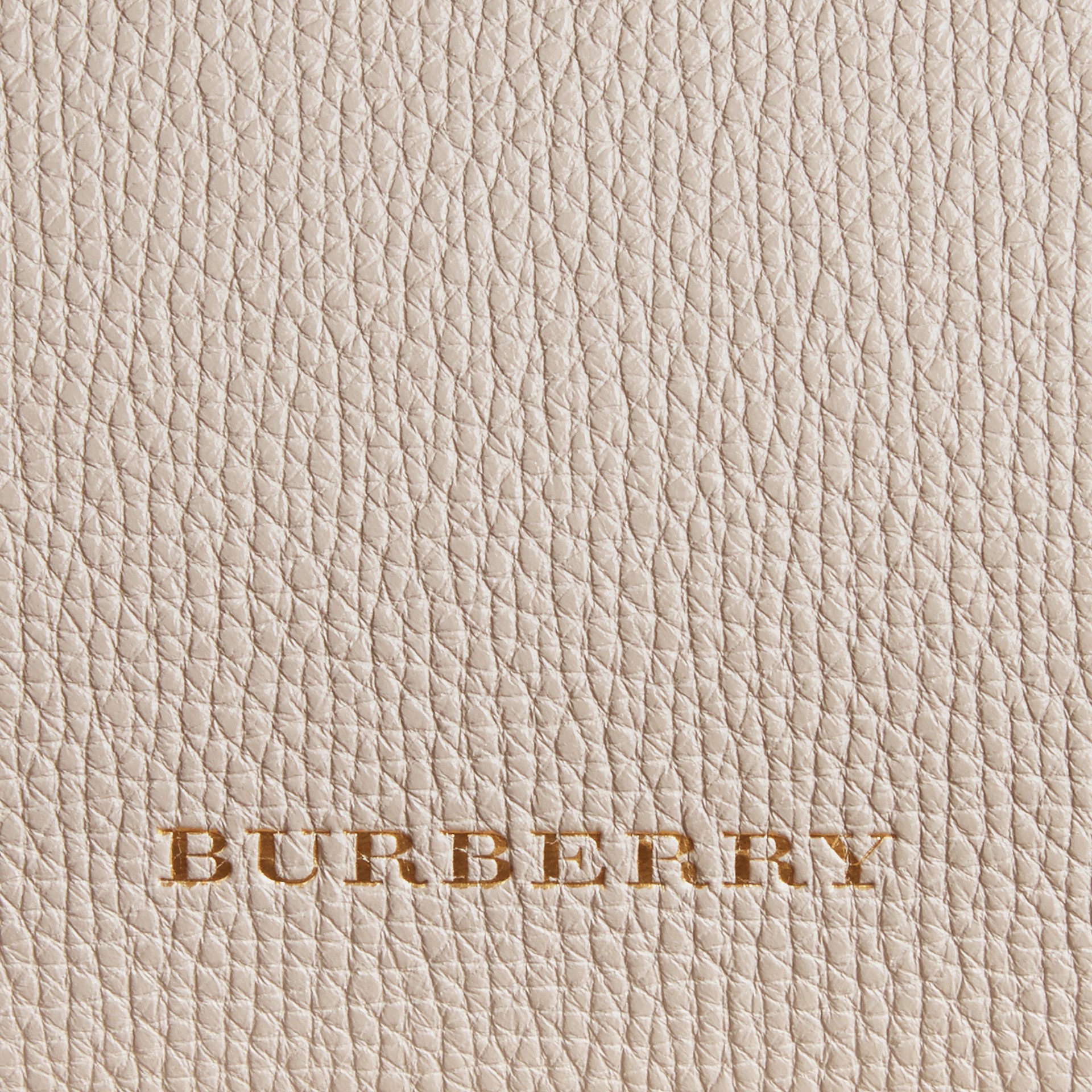 The Medium Banner in Leather and House Check Light Grey Melange | Burberry