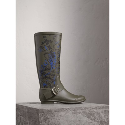 burberry rain boots mens grey