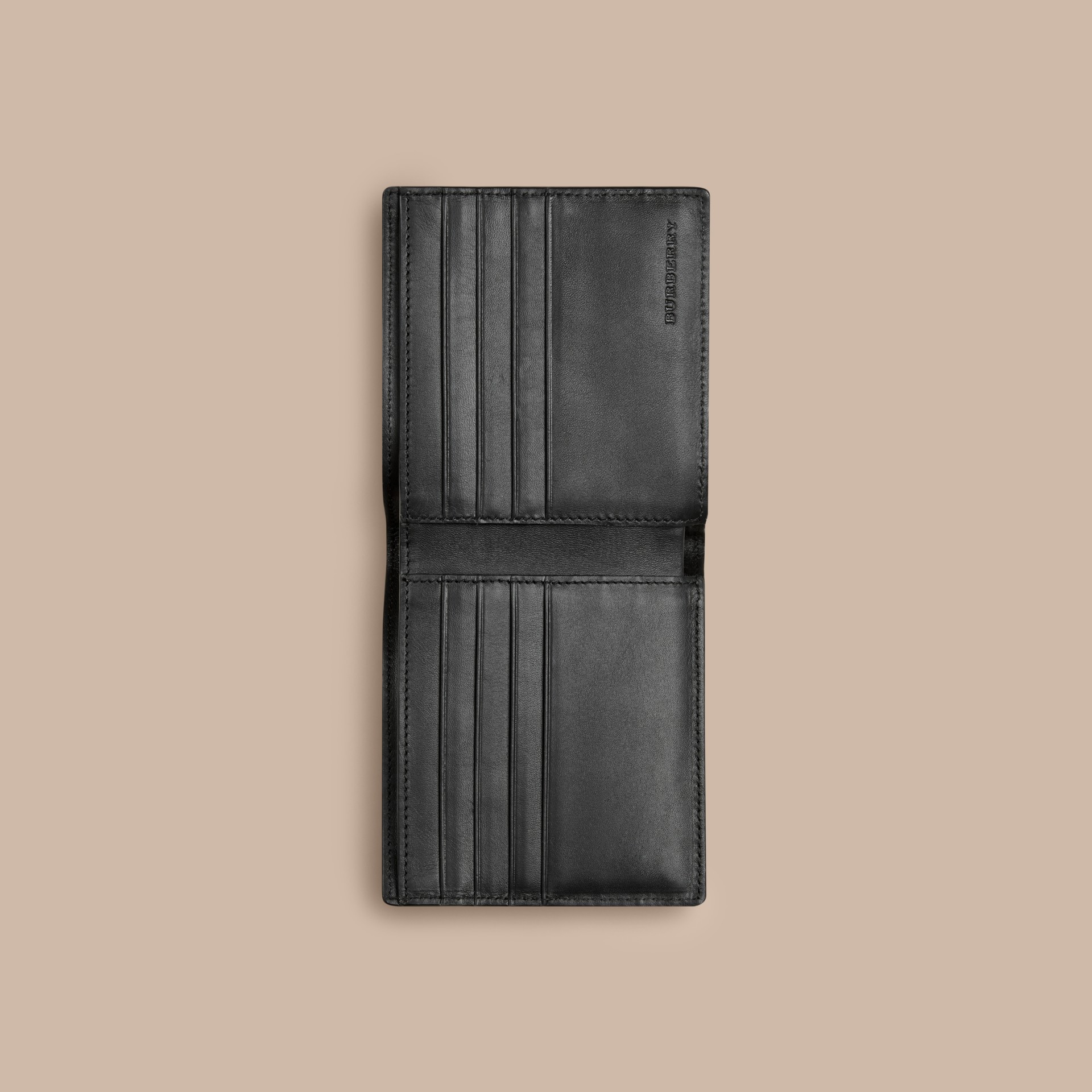 London Check Folding Wallet Navy/black Burberry