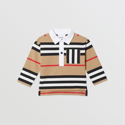 Long-sleeve Icon Stripe Cotton Top in 