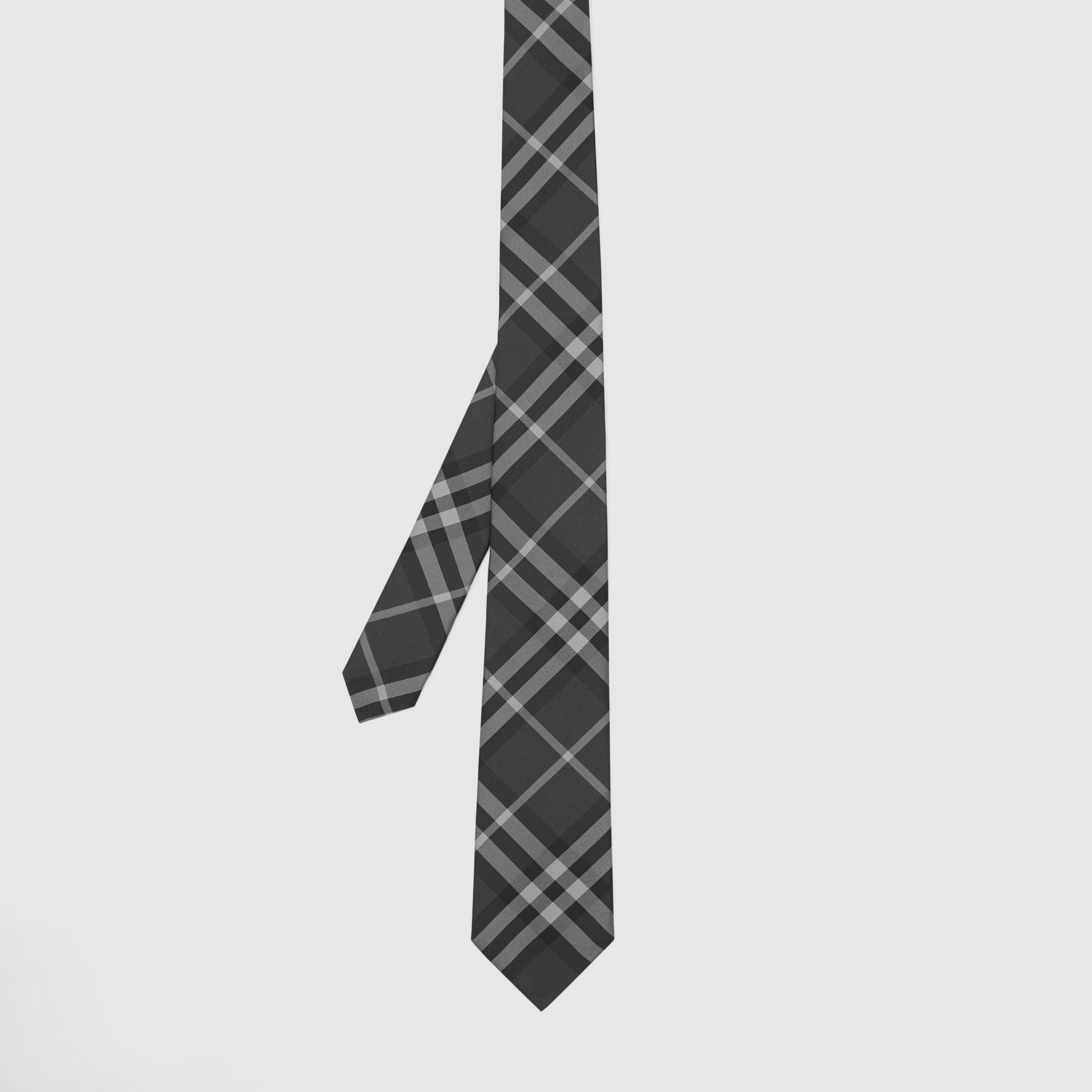 Classic Cut Vintage Check Silk Tie in Charcoal - Men | Burberry® Official - 4