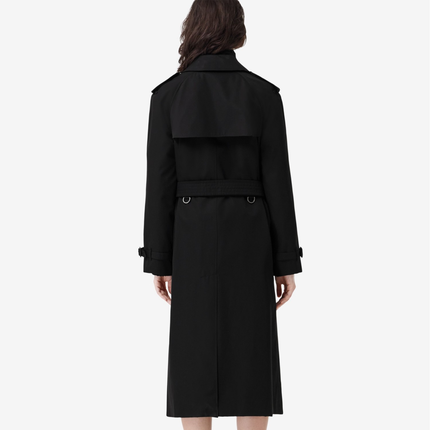 Burberry women's black sales trench coat