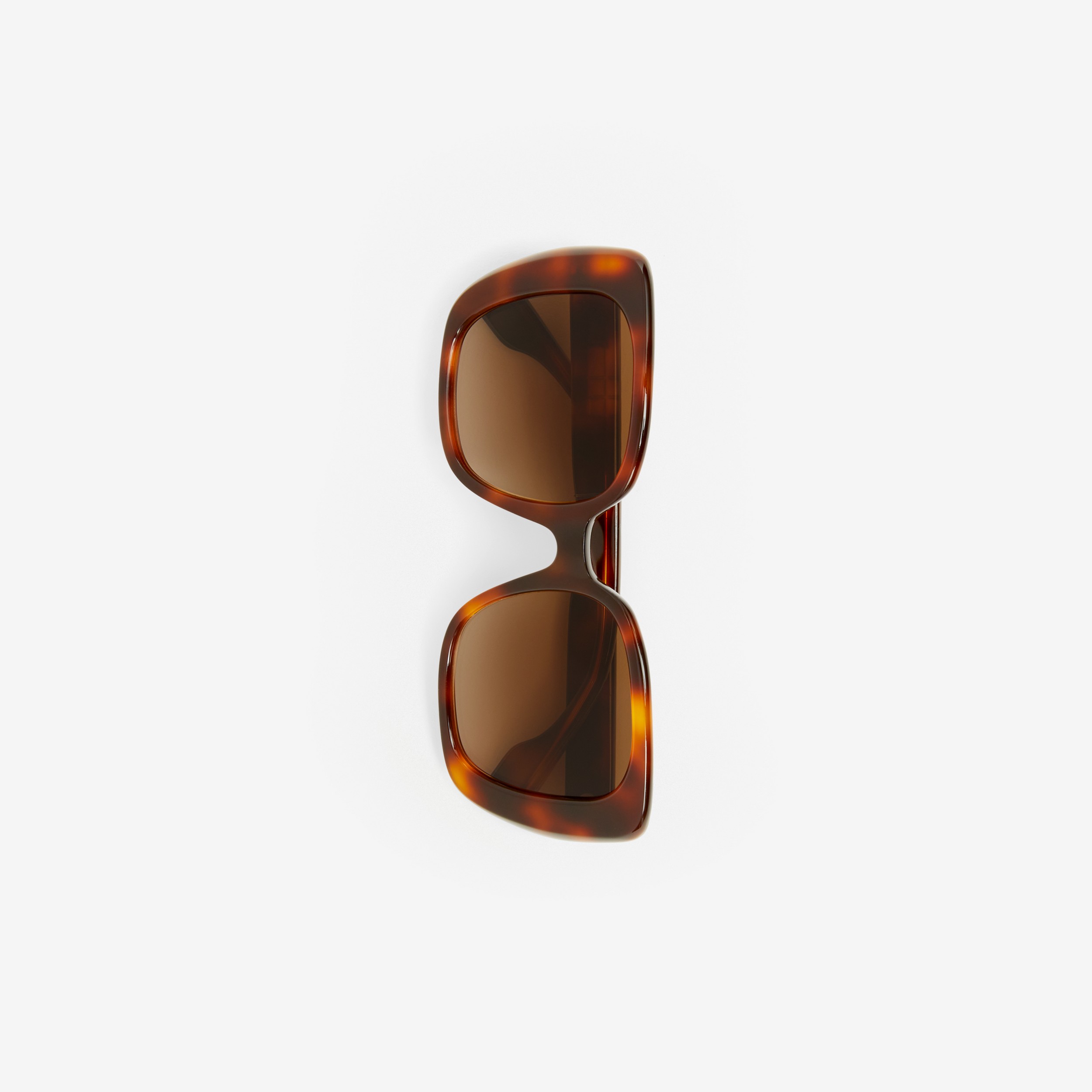 Monogram Motif Oversized Square Frame Lola Sunglasses in Warm Tortoiseshell - Women | Burberry® Official - 2