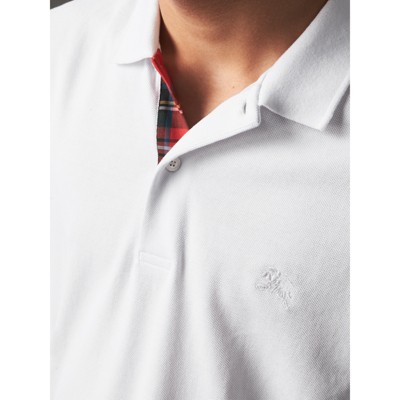 burberry white polo shirt