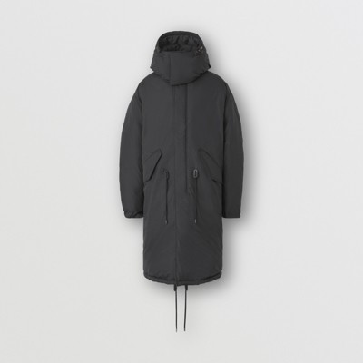 burberry detachable hood quilted showerproof parka