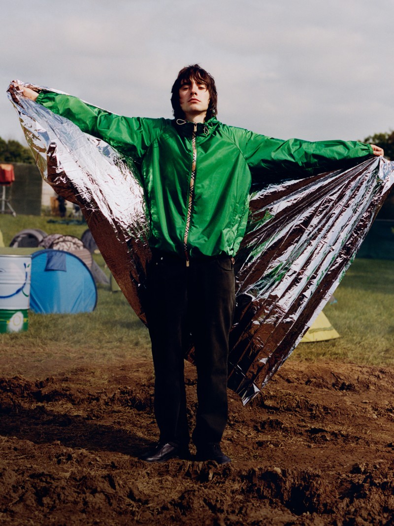 Gene Gallagher wearing a Nylon Jacket for Burberry Festival 2025