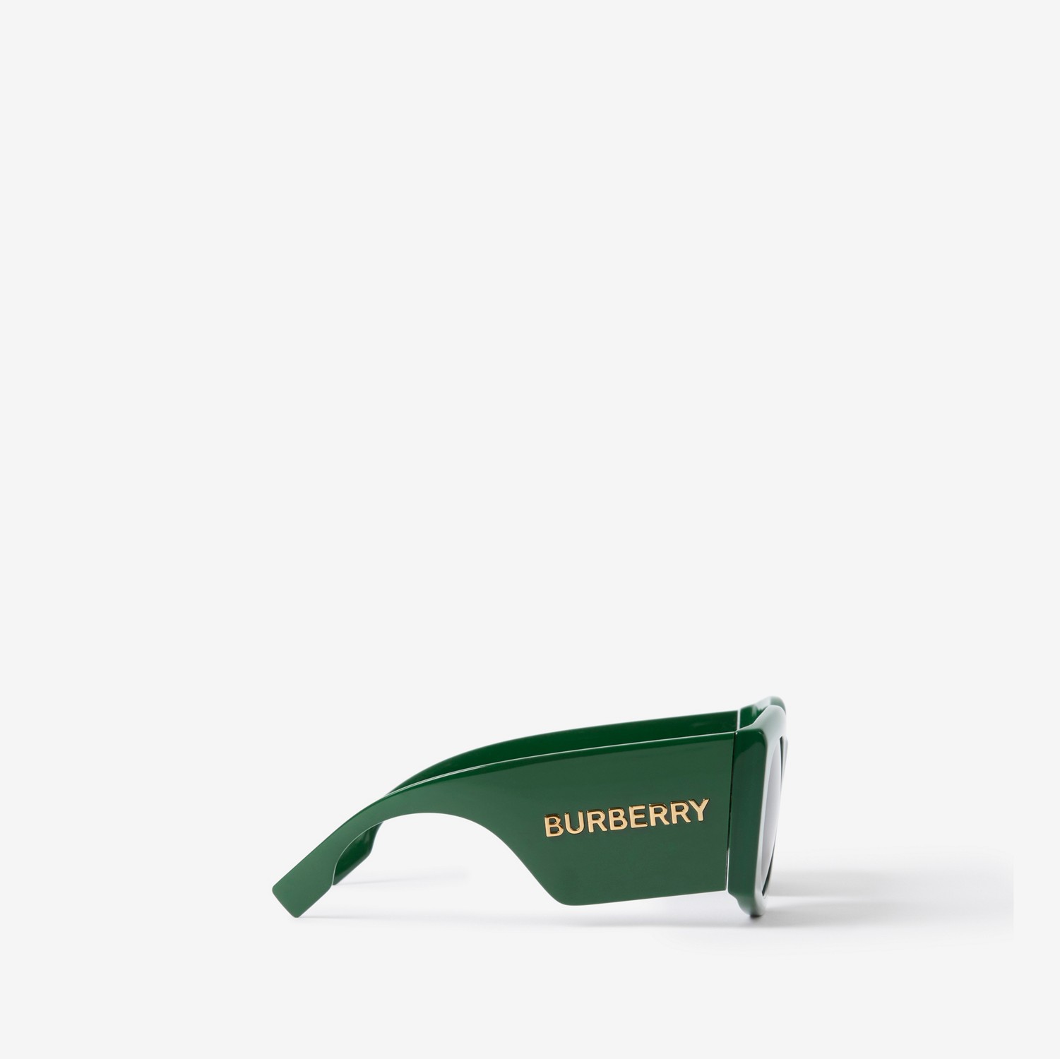大号几何框太阳眼镜 (暗绿色) - 女士 | Burberry® 博柏利官网