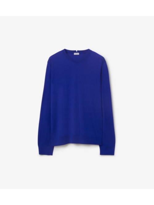 Burberry Wool Sweater In Blue