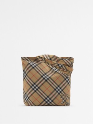 Check Chain Strap Wallet in Vintage check - Women | Burberry
