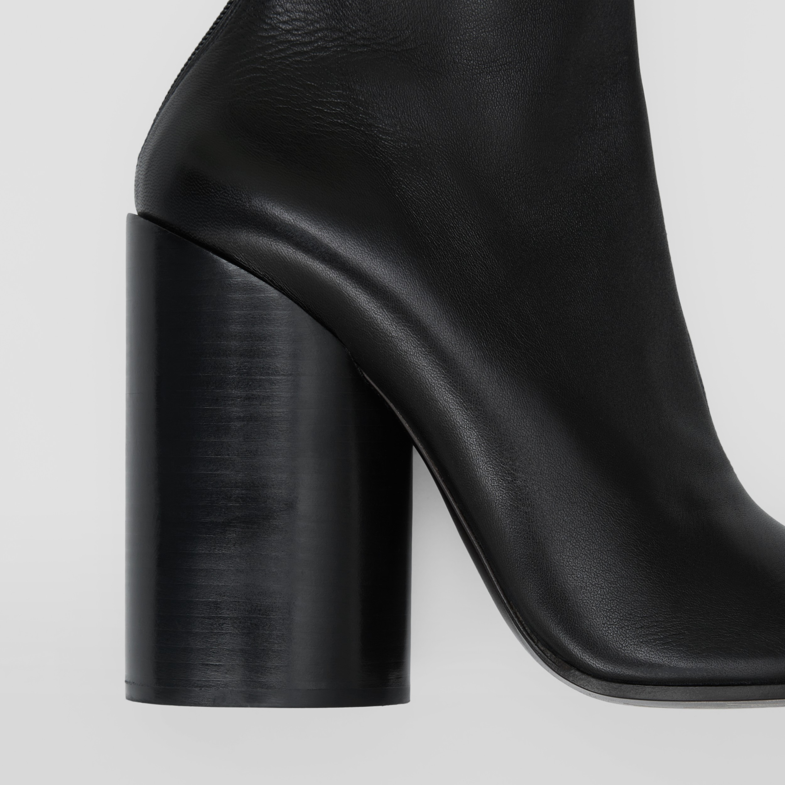 Leather Overtheknee Sock Boots in Black Women Burberry® Official