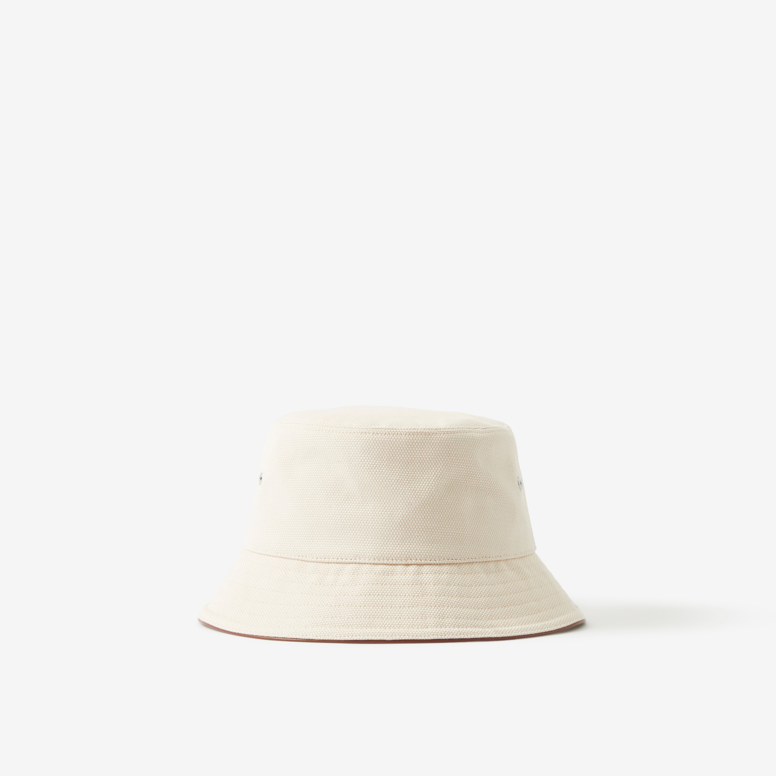 Horseferry Motif Cotton Bucket Hat in Natural | Burberry® Official