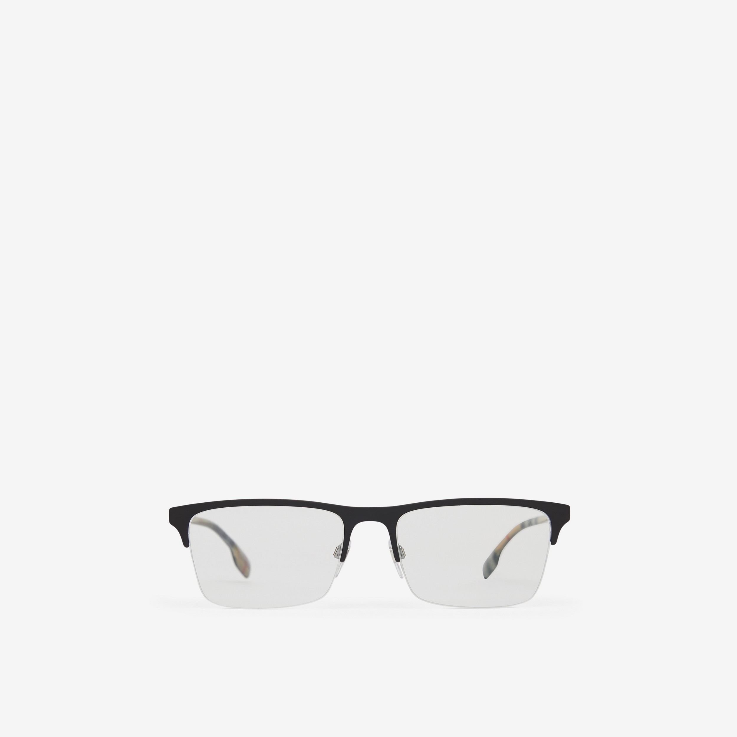 Korrekturbrille mit rechteckigem Gestell (Mattschwarz) - Herren | Burberry® - 1