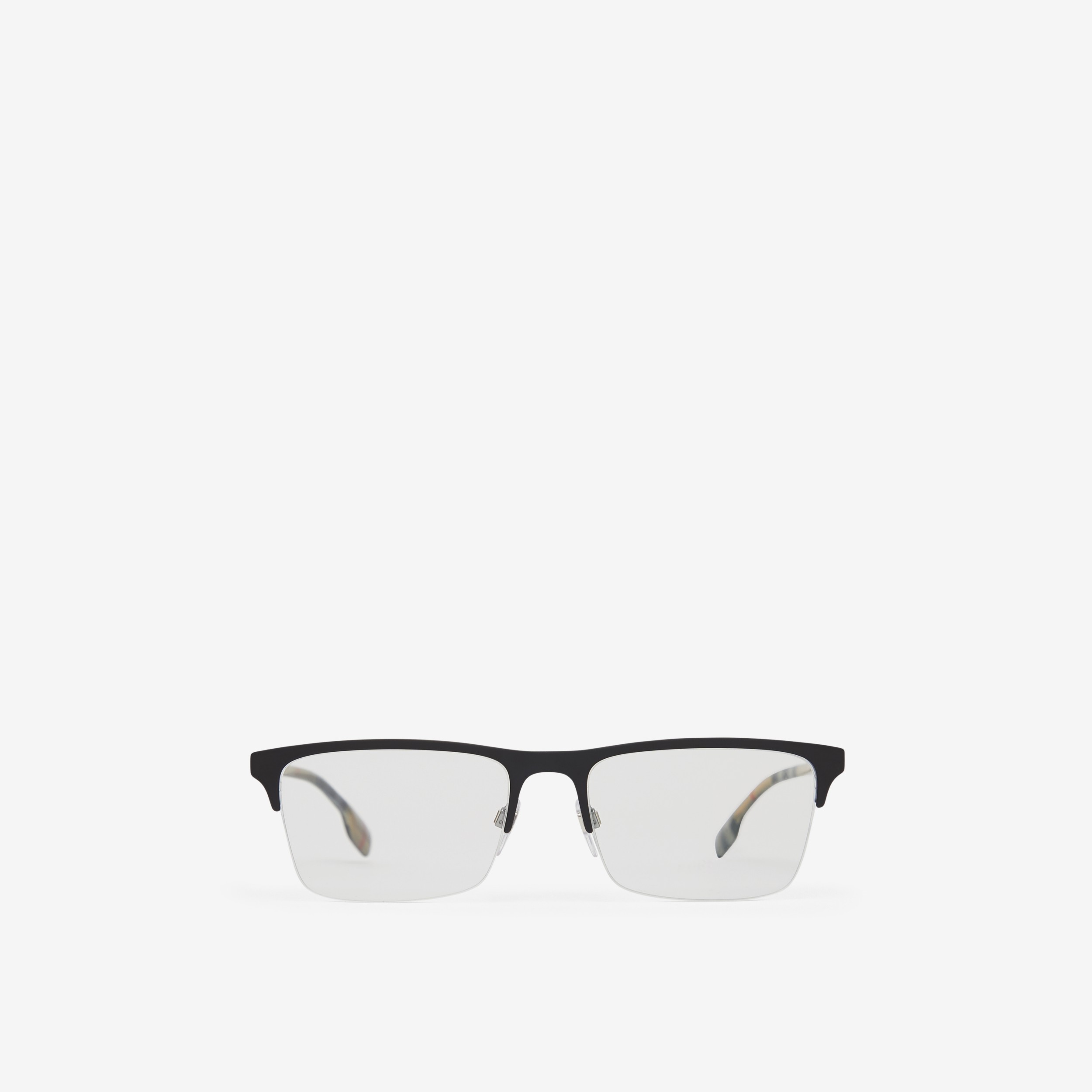 Rectangular Optical Frames in Matte Black - Men | Burberry® Official
