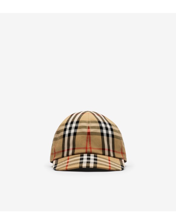 Check Cotton Baseball Cap