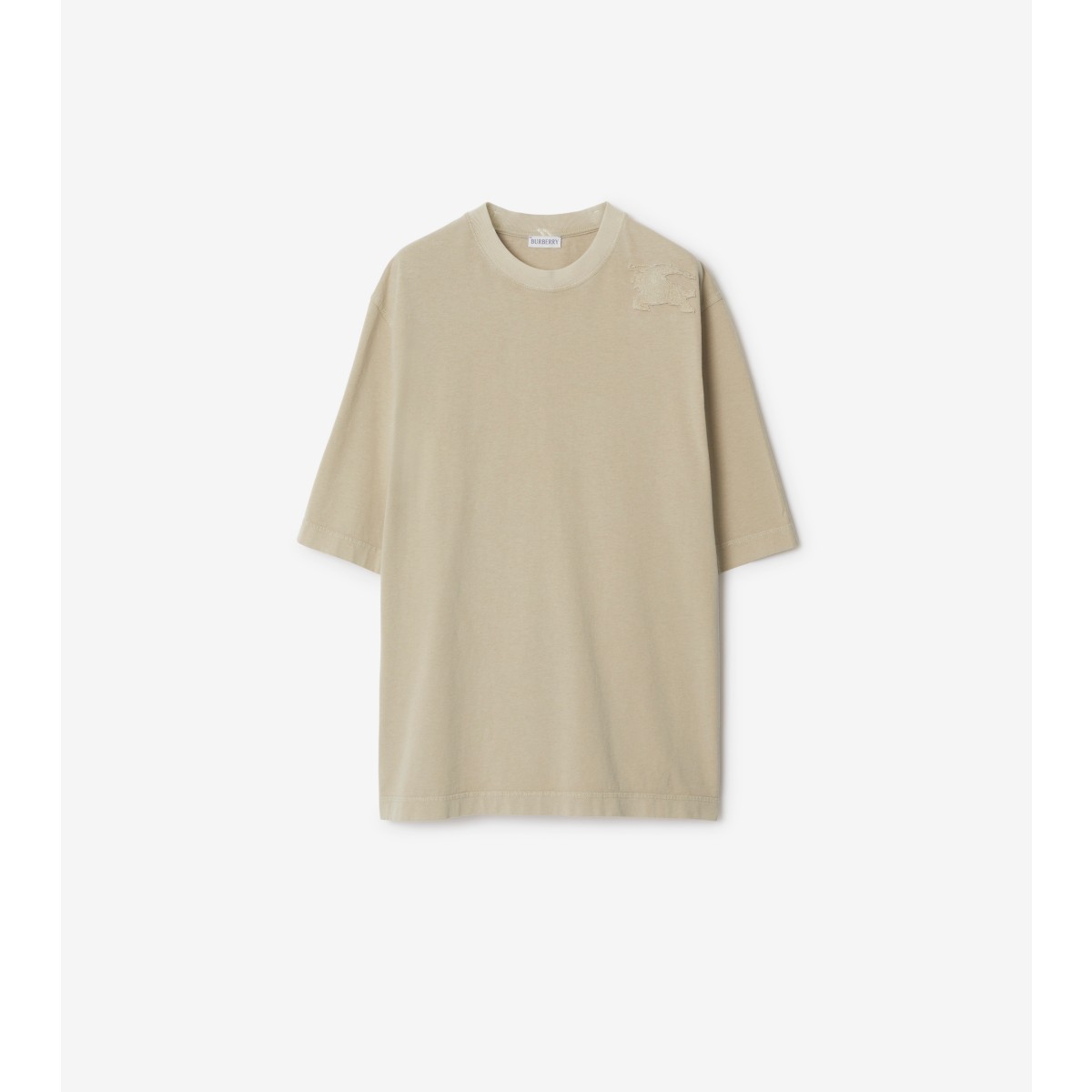 Shop Burberry Cotton T-shirt In Safari