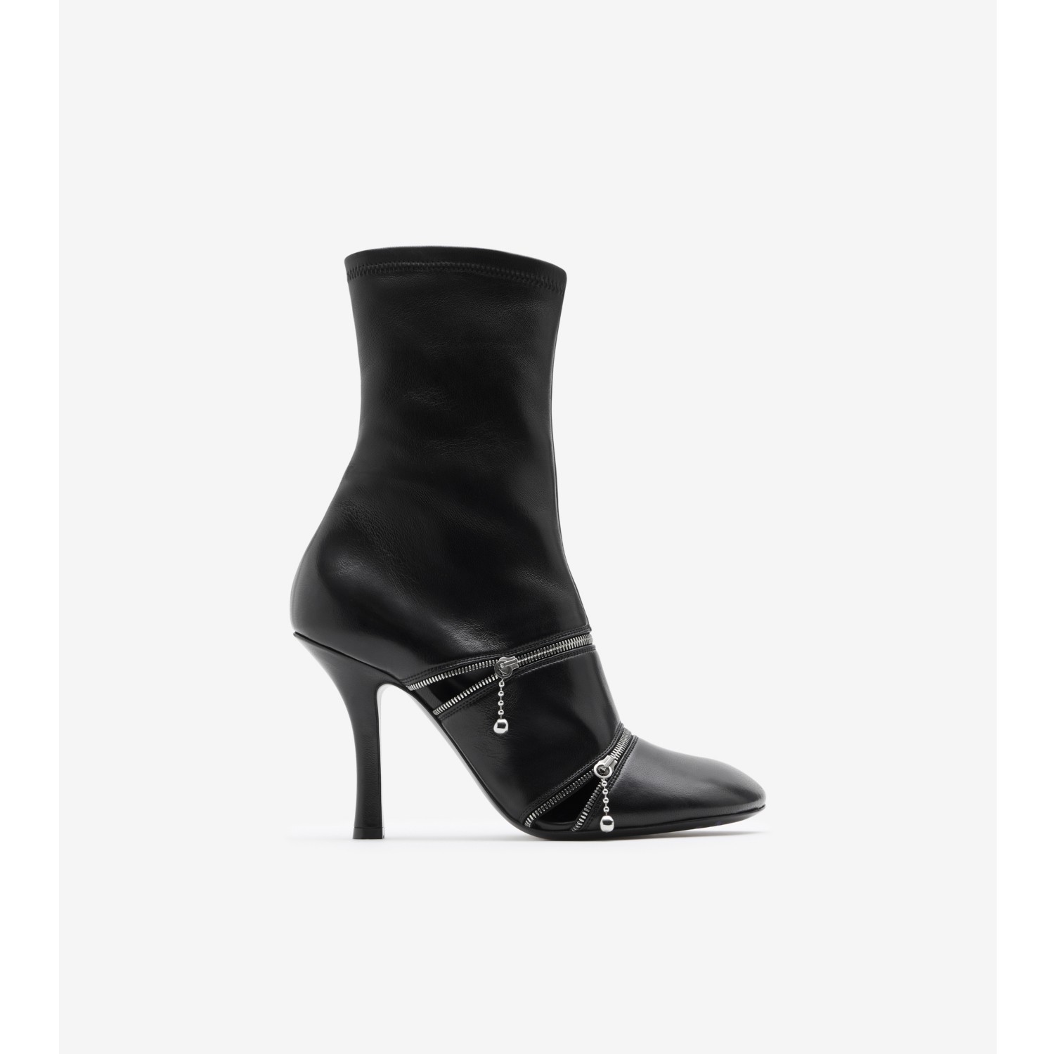 Bottines Peep en cuir