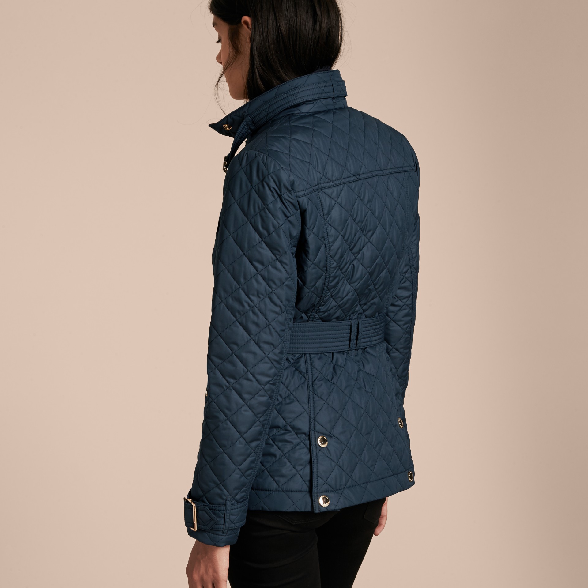 Buckle Detail Technical Field Jacket Ink Blue Burberry