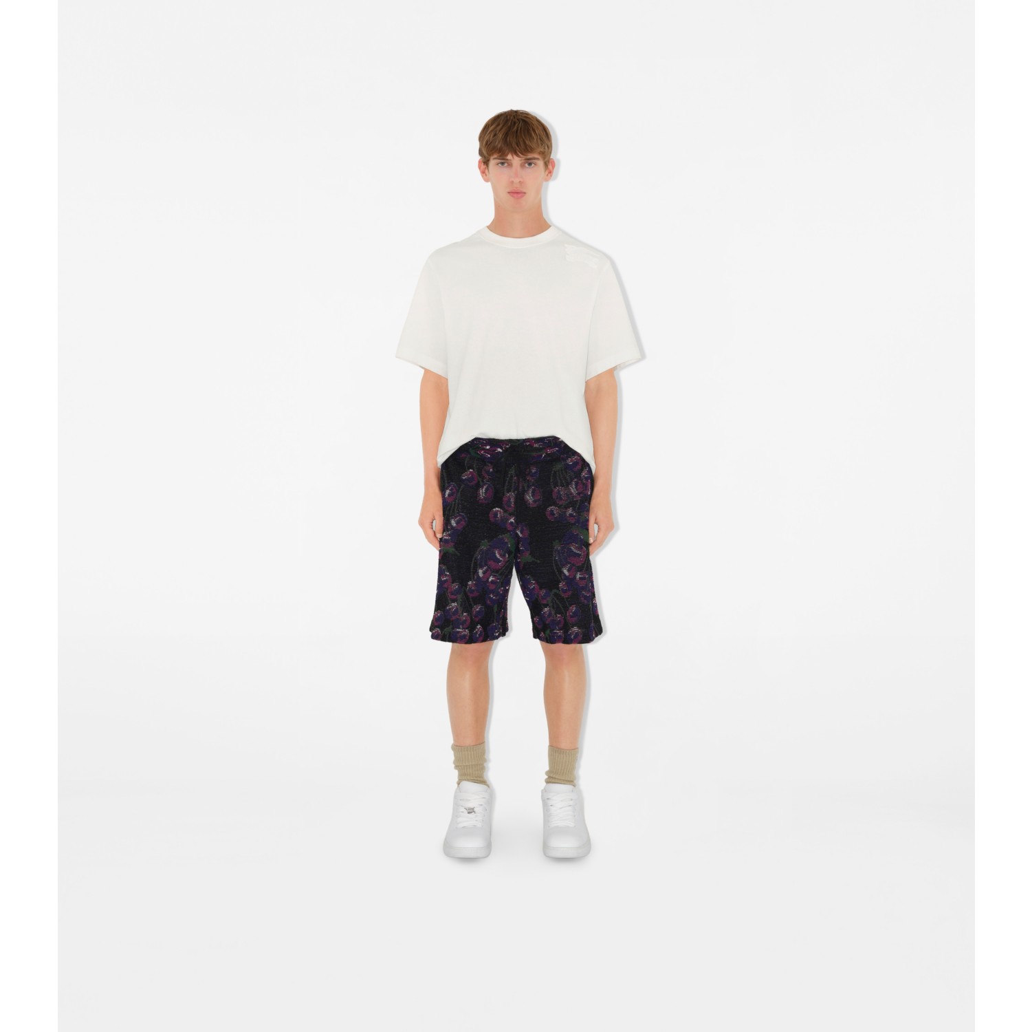 Cherry Cotton Silk Shorts