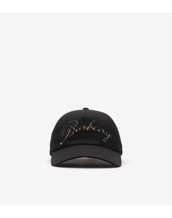 Check Cursive Logo Gabardine Baseball Cap
