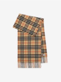 Check Cashmere Scarf in colour Archive Beige 