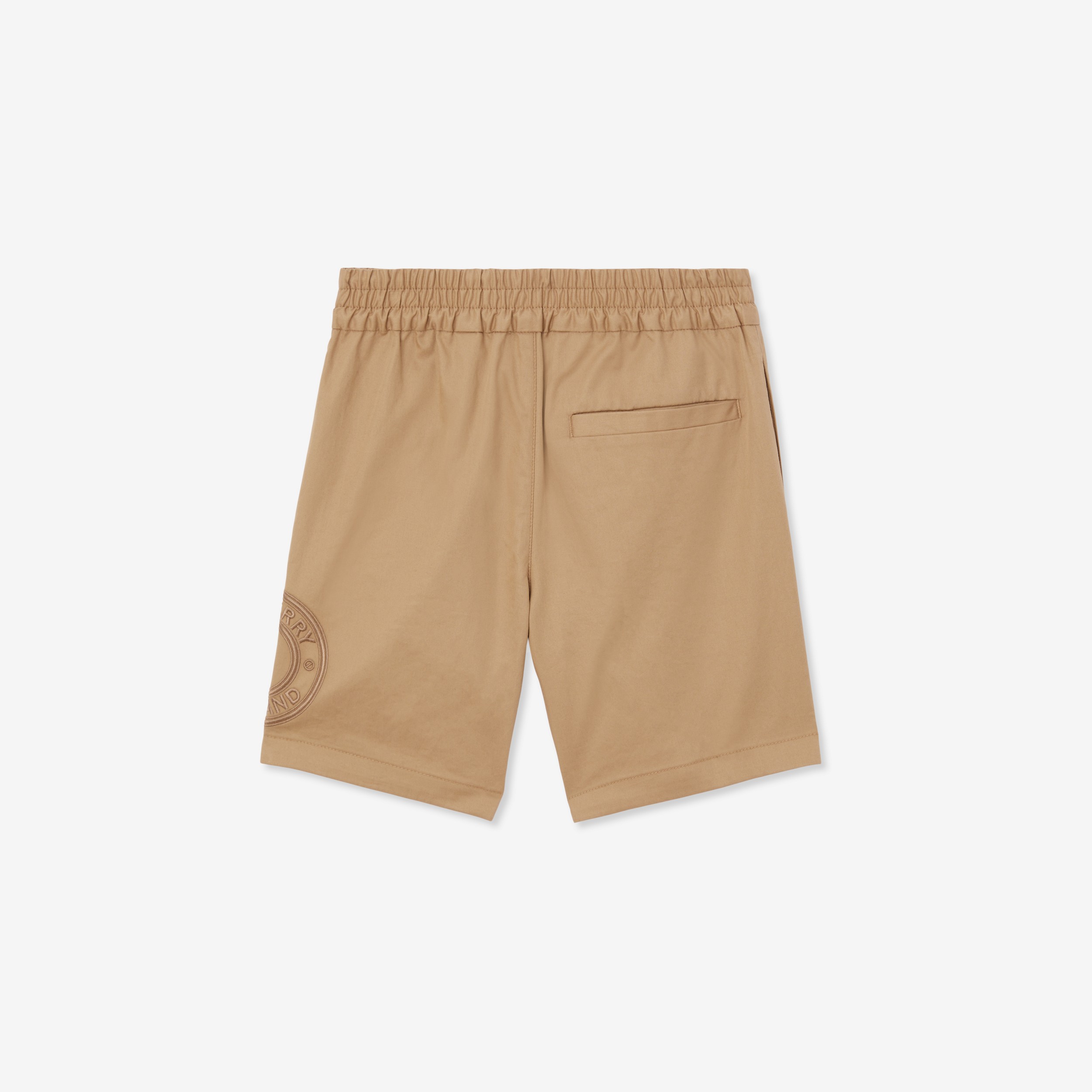 Logo Graphic Cotton Twill Chino Shorts in Archive Beige | Burberry® Official - 2