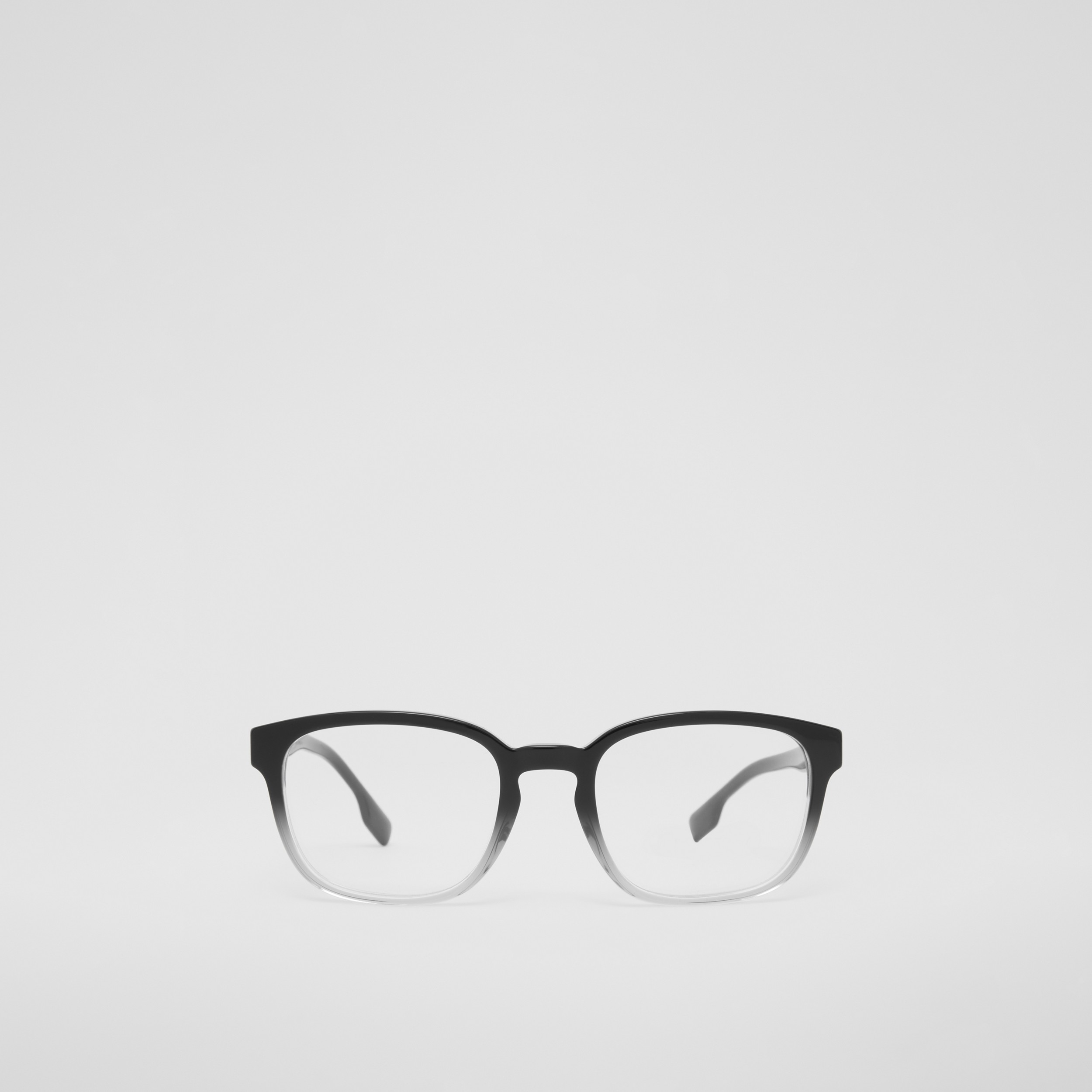 Eckige Korrekturbrille mit Logodetail (Schwarz/transparent) - Herren | Burberry® - 1
