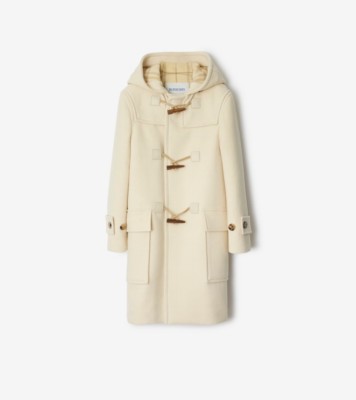 Burberry White Wool Coat Women