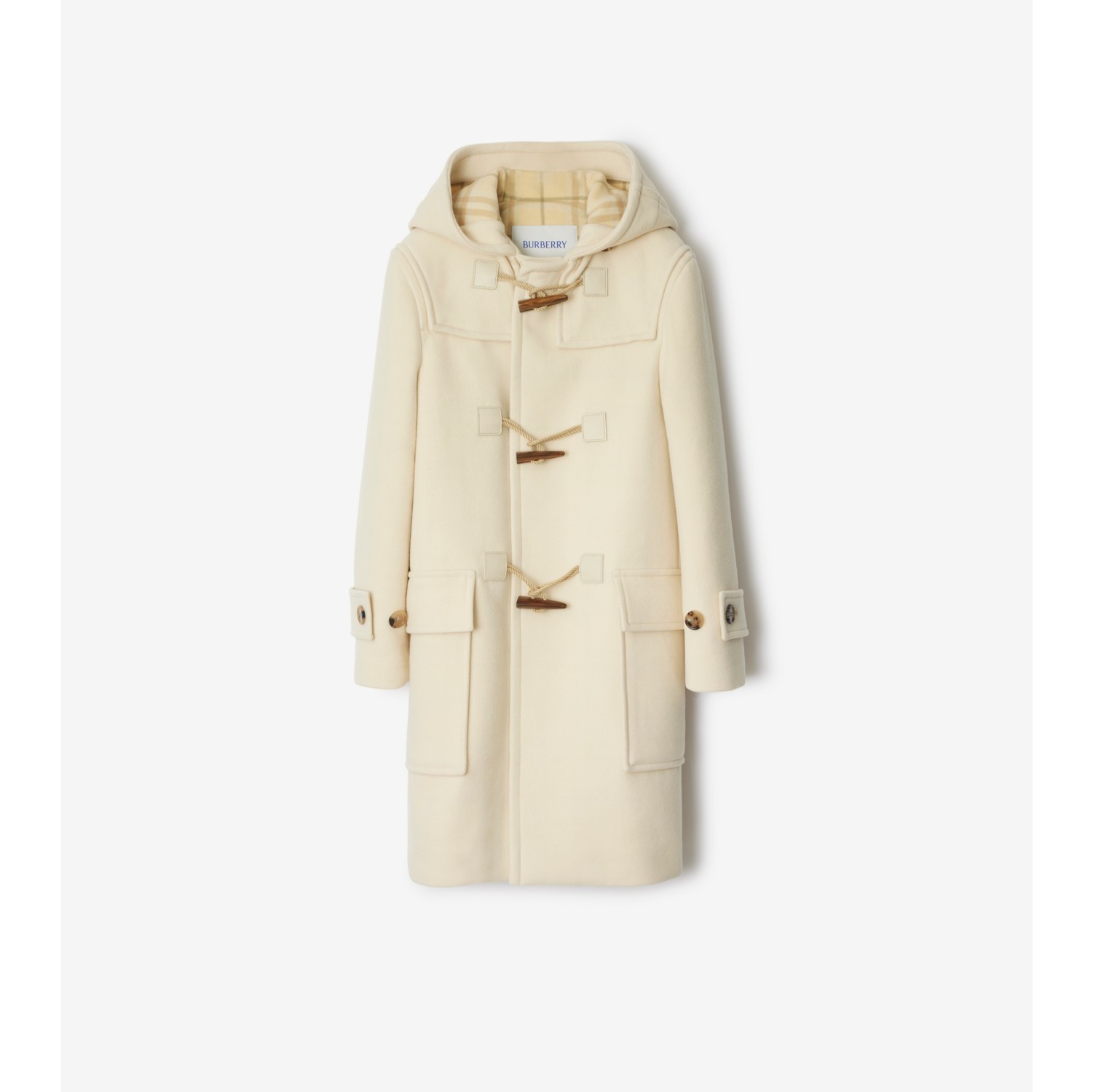 Duffle coat de lã e cashmere