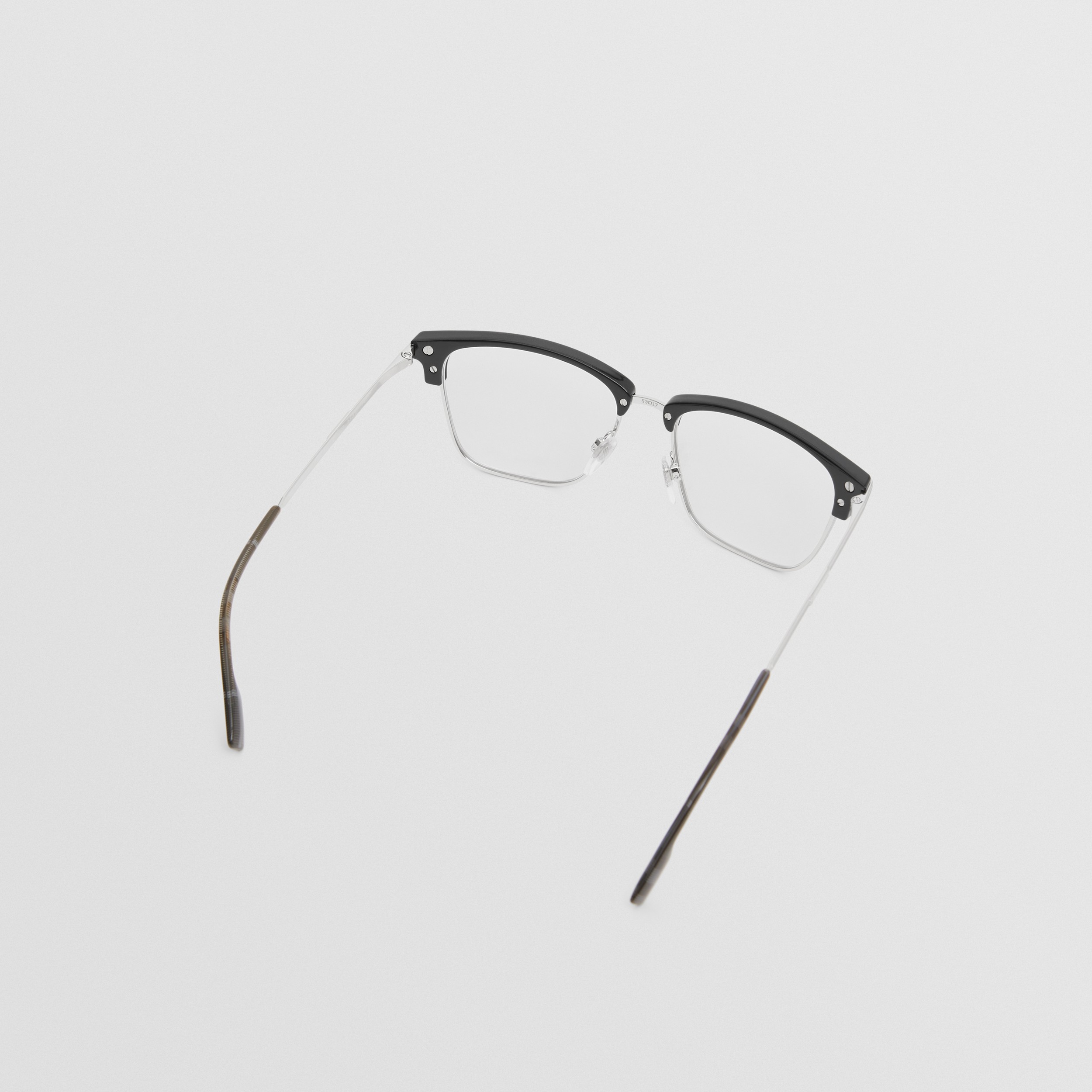 Eckige Korrekturbrille (Metallgrau) - Herren | Burberry® - 4