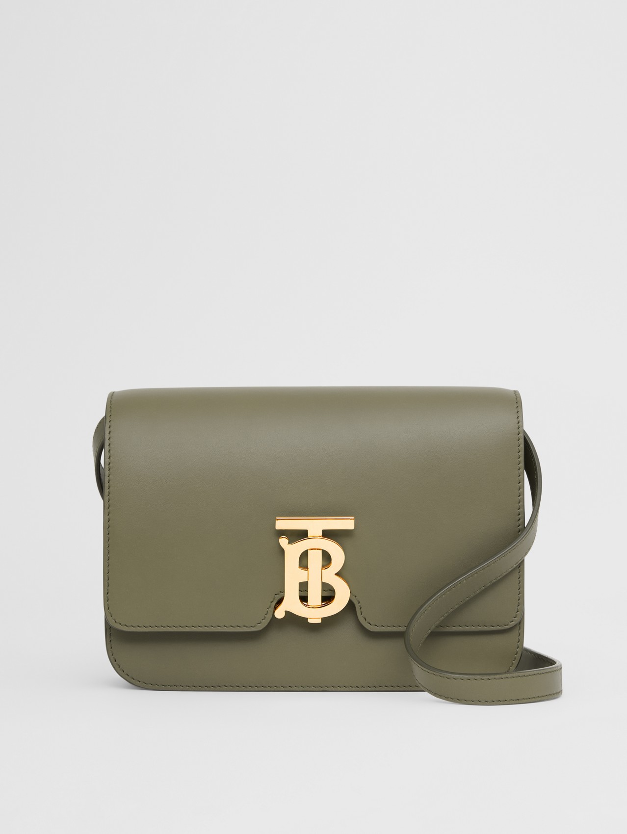 Small Leather TB Bag in Dark Fern Green