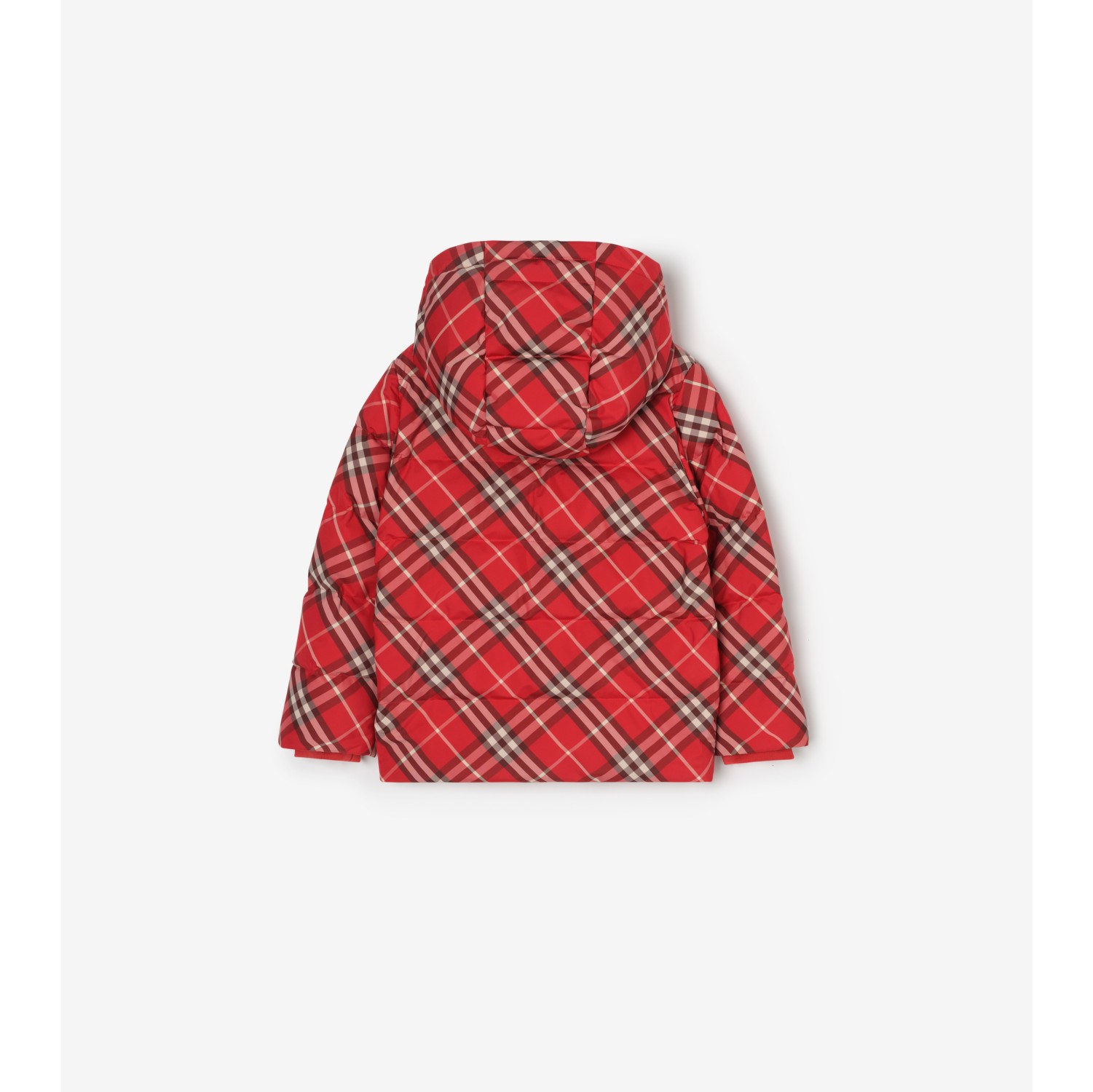 Check Hooded Puffer Coat