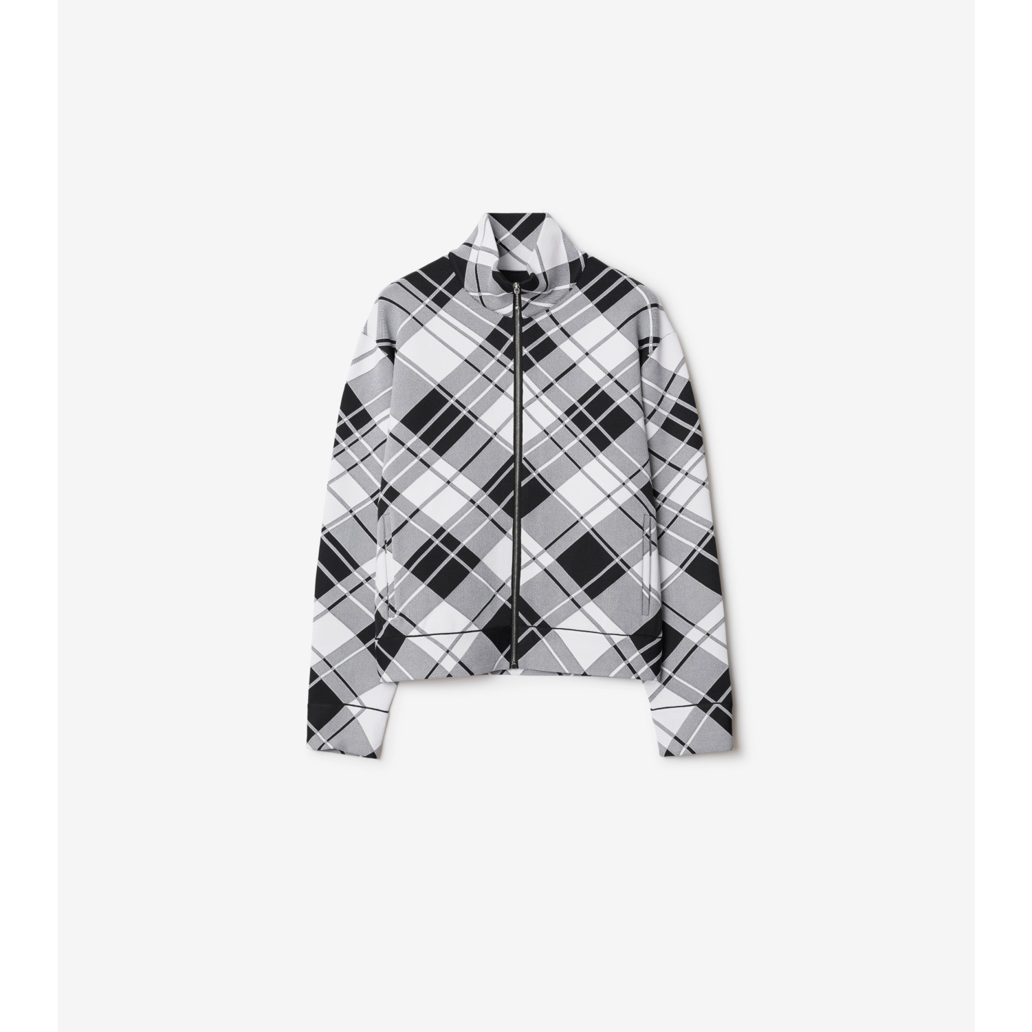 Check Nylon Blend Jacket