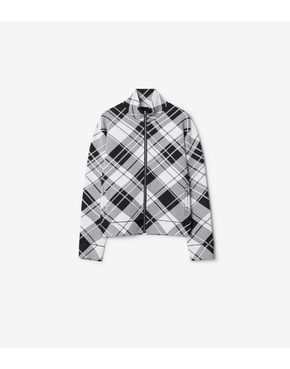 Check Nylon Blend Jacket