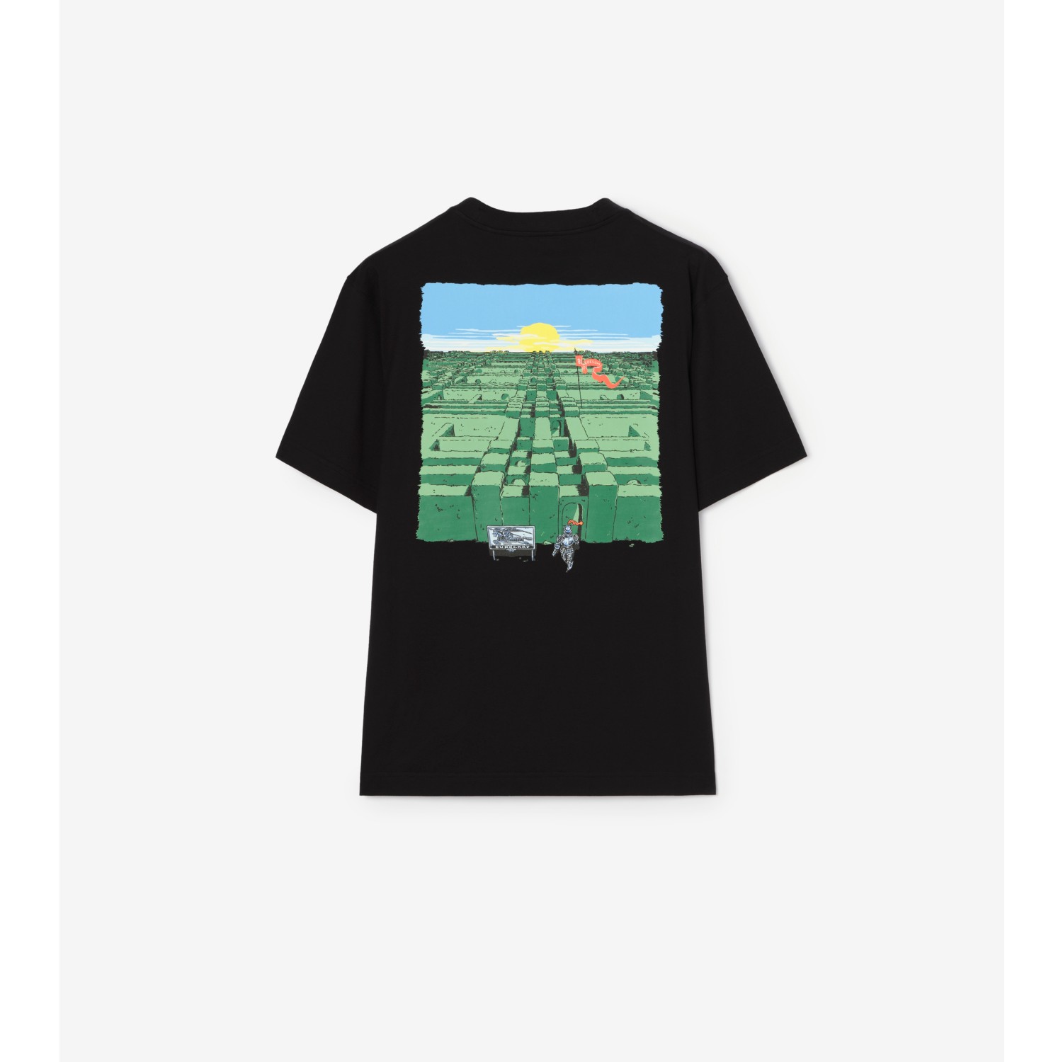 Maze Cotton T-shirt in Black - Men | Burberry® Official