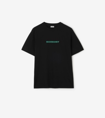 Heritage Logo Cotton T-shirt in Black - Men | Burberry® Official